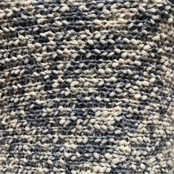 Anthropologie Project Scoop Neck Dolman Kaftan-Style Sweater Blue Open-Knit S - Picture 8 of 9